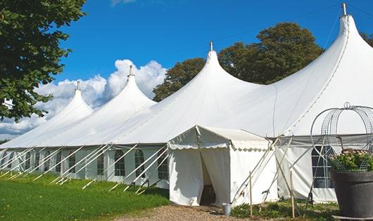 portable restrooms arranged for a special event, providing quick and easy access for attendees in Terrytown